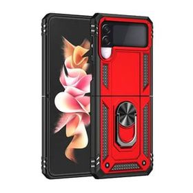 Teleplus Samsung Galaxy Z Flip3 5G Vega Yüzüklü Tank Silikon Rose Gold Kılıf
