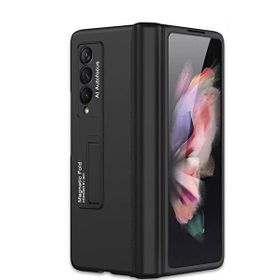Teleplus Samsung Galaxy Z Fold3 5g Kılıf Ultra Thin M Standlı Kapaklı Siyah Cep Telefonu Kılıfı