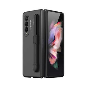Teleplus Samsung Galaxy Z Fold3 5G Ultra Thin Droga Kalemlikli Kapaklı Siyah Kılıf