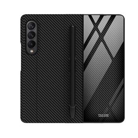 Teleplus Samsung Galaxy Z Fold3 5G Ultra Thin Droga Kalemlikli Kapaklı Siyah Kılıf