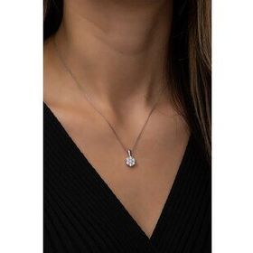 Teleplus Swarovski Zirconia Taşlı Çiçek 925 Ayar Gümüş Kolye