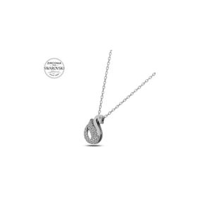 Teleplus Swarovski Zirconia Taşlı Kuğu 925 Ayar Gümüş Kolye