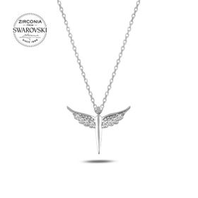 Teleplus Swarovski Zirconia Taşlı Peri 925 Ayar Gümüş Kolye