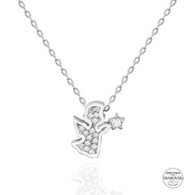 Teleplus Swarovski Zirconia Taşlı Peri 925 Ayar Gümüş Kolye