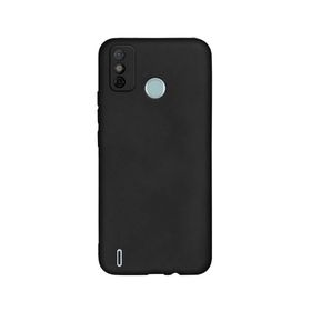 Teleplus Tecno Spark 6 Go Kılıf Kamera Korumalı Biye Silikon Siyah + Nano Ekran Koruyucu