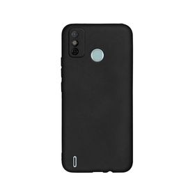 Teleplus Tecno Spark 6 Go Kılıf Kamera Korumalı Biye Silikon Siyah + Nano Ekran Koruyucu