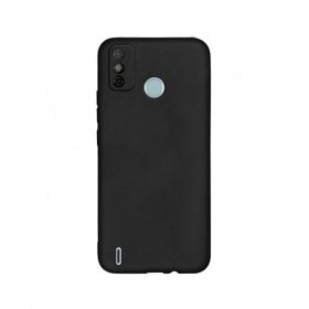 Teleplus Tecno Spark 6 Go Kılıf Kamera Korumalı Biye Silikon Siyah + Nano Ekran Koruyucu