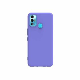 Teleplus Tecno Spark 7 Mat Biye Silikon Mor Kılıf