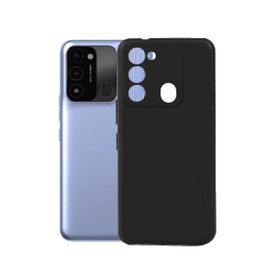 Teleplus Tecno Spark 8C Kamera Korumalı Biye Silikon Lacivert Kılıf