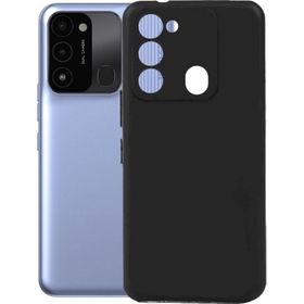 Teleplus Tecno Spark 8C Kamera Korumalı Biye Silikon Lacivert Kılıf