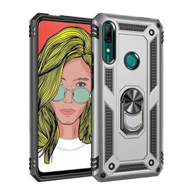 Teleplus Teleplus Huawei P Smart Pro Kılıf Vega Yüzüklü Tank Kapak Gümüş + Nano Ekran Koruyucu