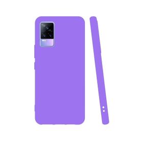 Teleplus Vivo V21E Kılıf Biye Mat Silikon Mavi Kılıf