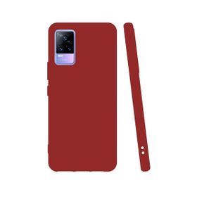 Teleplus Vivo V21E Kılıf Biye Mat Silikon Mavi Kılıf