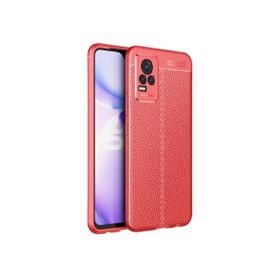 Teleplus Vivo V21E Kılıf Kamera Korumalı Deri Dokulu Silikon Siyah Nano Ekran Koruyucu