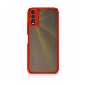 Teleplus Vivo Y11S Hux Kamera Korumalı Silikon Kırmızı Kılıf