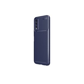 Teleplus Vivo Y11s Kamera Korumalı Karbon Dokulu Negro Lacivert Nano Ekran Koruyucu ve Silikon Kılıf