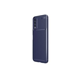 Teleplus Vivo Y11s Kamera Korumalı Karbon Dokulu Negro Lacivert Nano Ekran Koruyucu ve Silikon Kılıf