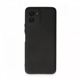 Teleplus Vivo Y15S Kamera Korumalı Matte Silikon Siyah Kılıf