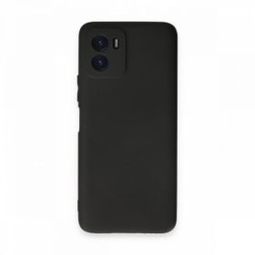 Teleplus Vivo Y15S Kamera Korumalı Matte Silikon Siyah Kılıf