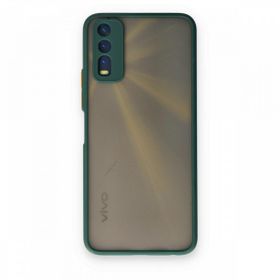Teleplus Vivo Y20 Hux Kamera Korumalı Silikon Yeşil Kılıf