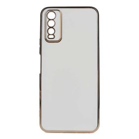 Teleplus Vivo Y20 Kamera Korumalı Lazer Bark Silikon Siyah Kılıf