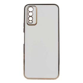 Teleplus Vivo Y20 Kamera Korumalı Lazer Bark Silikon Siyah Kılıf