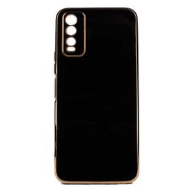 Teleplus Vivo Y20 Kamera Korumalı Lazer Bark Silikon Siyah Kılıf