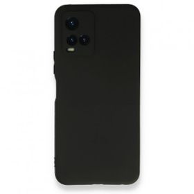 Teleplus Vivo Y33S Kamera Korumalı Silikon Siyah Kılıf
