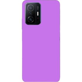 Teleplus Xiaomi 11T Kılıf Biye Mat Tpu Silikon Mor Nano Ekran Koruyucu