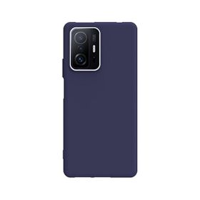 Teleplus Xiaomi 11T Pro Biye Mat Tpu Silikon Lacivert Nano Ekran Koruyucu Cep Telefonu Kılıfı