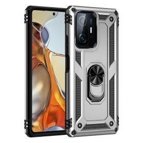 Teleplus Xiaomi 11T Vega Yüzüklü Tank Silikon Rose Altın Cep Telefonu Kılıfı