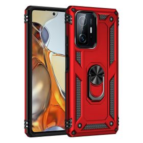 Teleplus Xiaomi 11T Vega Yüzüklü Tank Silikon Rose Altın Cep Telefonu Kılıfı