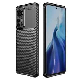 Teleplus Xiaomi 12 Pro Kamera Korumalı Negro Karbon Dokulu Silikon Lacivert Kılıf