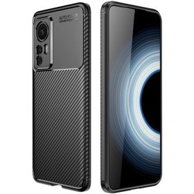 Teleplus Xiaomi 12T Kamera Korumalı Negro Karbon Dokulu Silikon Lacivert Kılıf