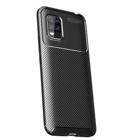 Teleplus Xiaomi Mi 10 Lite 5G Negro Karbon Desenli Kahverengi Silikon Kılıf