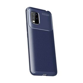 Teleplus Xiaomi Mi 10 Lite 5G Negro Karbon Desenli Kahverengi Silikon Kılıf