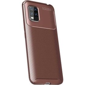 Teleplus Xiaomi Mi 10 Lite 5G Negro Karbon Desenli Silikon Lacivert Nano Ekran Koruyucu Cep Telefonu Kılıfı