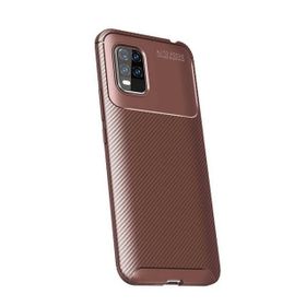 Teleplus Xiaomi Mi 10 Lite 5G Negro Karbon Desenli Silikon Lacivert Nano Ekran Koruyucu Cep Telefonu Kılıfı