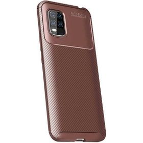 Teleplus Xiaomi Mi 10 Lite 5G Negro Karbon Desenli Silikon Lacivert Nano Ekran Koruyucu Cep Telefonu Kılıfı