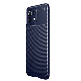 Teleplus Xiaomi Mi 11 Lite Kamera Korumalı Negro Darbeye Dayanıklı Lacivert Silikon Kılıf