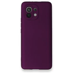 Teleplus Xiaomi Mi 11 Lite Kamera Korumalı Premier Silikon Bordo Nano Ekran Koruyucu Cep Telefonu Kılıfı
