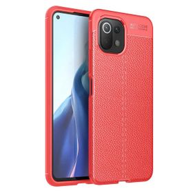Teleplus Xiaomi Mi 11 Lite Lüks Korumalı Deri Dokulu Siyah Nano Ekran Koruyucu Silikon Cep Telefonu Kılıf