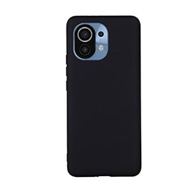 Teleplus Xiaomi Mi 11 Lite Lüks Mat Biye Tpu Siyah Nano Ekran Koruyucu Kamera Nano Koruyucu Ve Silikon Kılıf