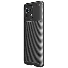 Teleplus Xiaomi Mi 11 Lüks Kamera Korumalı Karbon Tam Kapatan Ekran Koruyucu Lacivert Silikon Cep Telefonu Kılıf