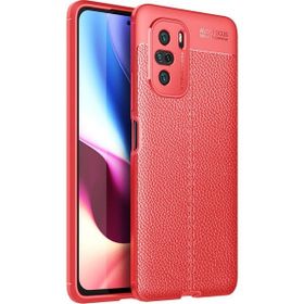 Teleplus Xiaomi Mi 11I Lüks Kamera Korumalı Deri Dokulu Kırmızı Silikon Cep Telefonu Kılıf