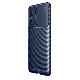Teleplus Xiaomi Mi 11I Lüks Kamera Korumalı Karbon Lacivert Silikon Cep Telefonu Kılıf
