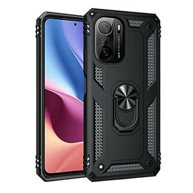 Teleplus Xiaomi Mi 11i Vega Yüzüklü Çift Katmanlı Tank Kapak Siyah Kılıf
