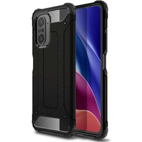 Teleplus Xiaomi Mi 11i Vega Yüzüklü Çift Katmanlı Tank Kapak Siyah Kılıf