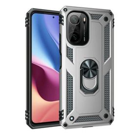 Teleplus Xiaomi Mi 11i Vega Yüzüklü Çift Katmanlı Tank Kapak Siyah Kılıf