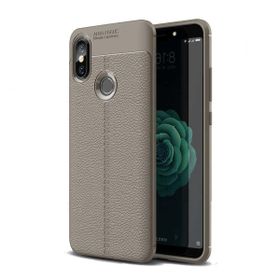Teleplus Xiaomi Mi 8 Deri Dokulu Silikon Siyah Kılıf